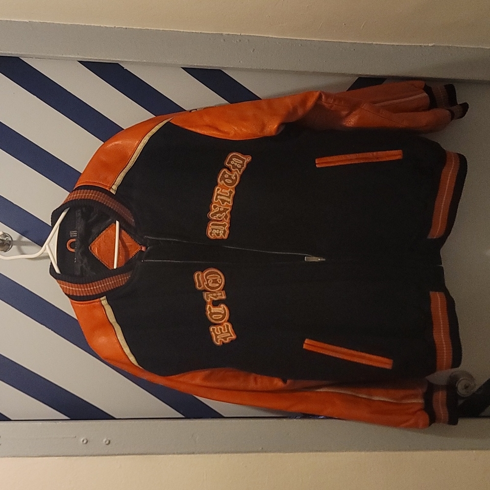 Ecko Unlimited  jacket wool and genuine leather sleeves